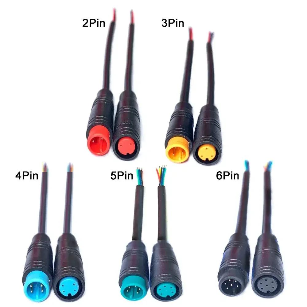 Conector Base de Cabo de 2/3/4/5/6 Pinos 1 Conjunto Linha de Lâmpada M8 Linha de Conexão de Sinal à Prova d'Água Para Plugue Ebike Externo Acessórios de Cabo