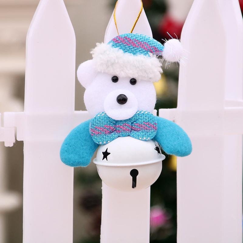 

Рождественские украшения Рождественские подвески Подвески на елку с колокольчиками Рождественские подарки Bell Bear белый