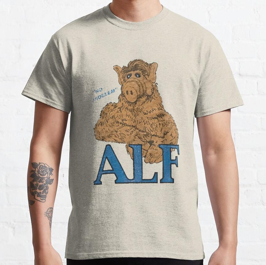 Alf - Gordon Shumway 80s Cartoon graphic t shirts Retro Style alien ALF Character TV Show Unisex t shirt Adult all size S-6XL