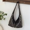 Polka Dot Rivet Bag High-end Fashion High-quality Shoulder Bag Cool Casual Versatile Large Capacity Women's Tote Underarm Bag