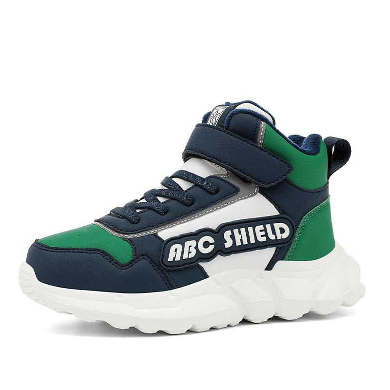 

Детская хлопковая обувь осень-зима 2025 новая бархатная теплая спортивная обувь для мальчиков среднего и старшего возраста нескользящая уличная обувь 39 yards inner length 25.0cm