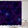 Star Galaxy Planet Shower Curtain Night Starry Sky Universe Space Moon Print Polyester Bathroom Curtain Home Bathtub Decoration