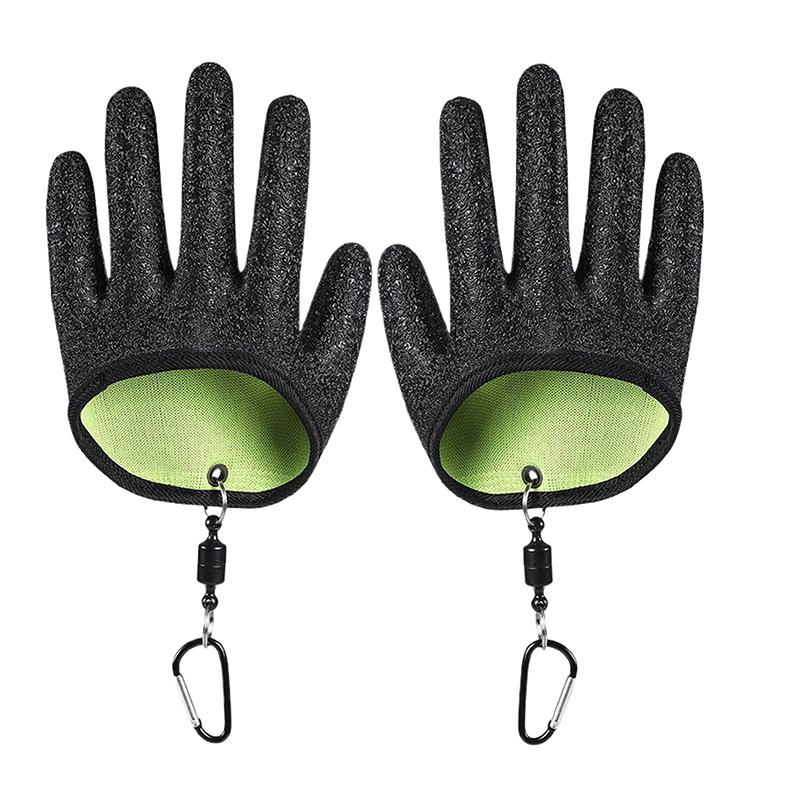 1/2 Pcs Fish Catch Gloves Fishing Glove With Magnet Hook Non-Slip Gloves Catching Fish Latex Hunting Gloves For Accessories