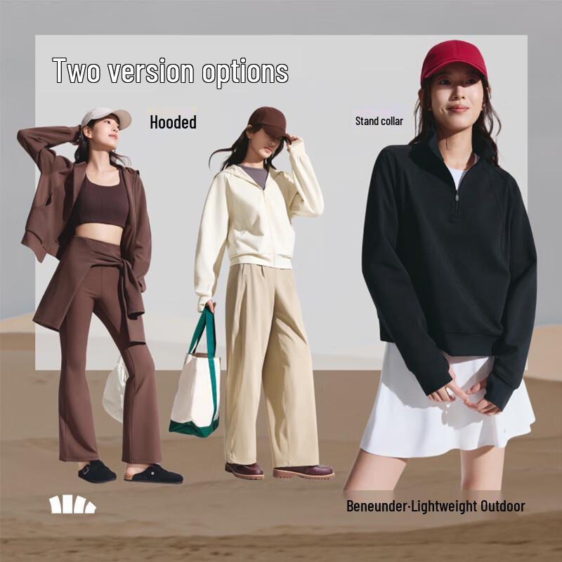 Beneunder Women's Windproof Sun Protection Sports Sweatshirt Jacket DS003