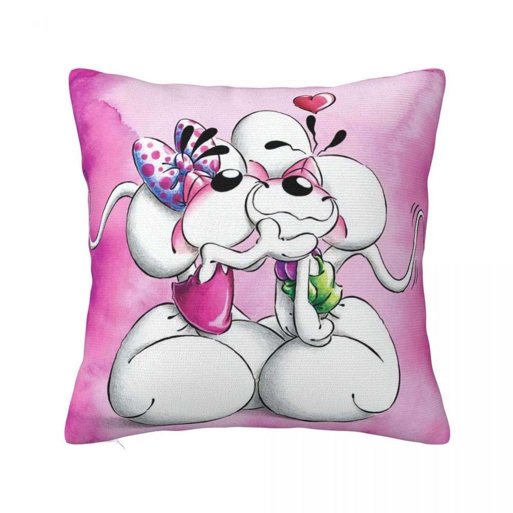 Diddl Cute Cartoon Pillow Case Cushion Cover Soft Custom DIY Pillow Cover Morden Pillowcases For Sofa Home Decorative