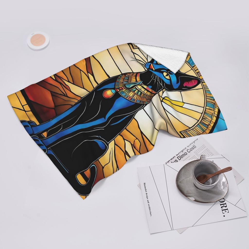 Egyptian Cat. Soft Face Towel Quick Dry Pool Bath Cotton Towels Breathable