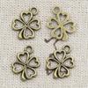 50pcs Charms Clover Flower 17x14mm Antique Pendant fit,Vintage Tibetan Bronze Silver Color finding,DIY For Bracelet Necklace