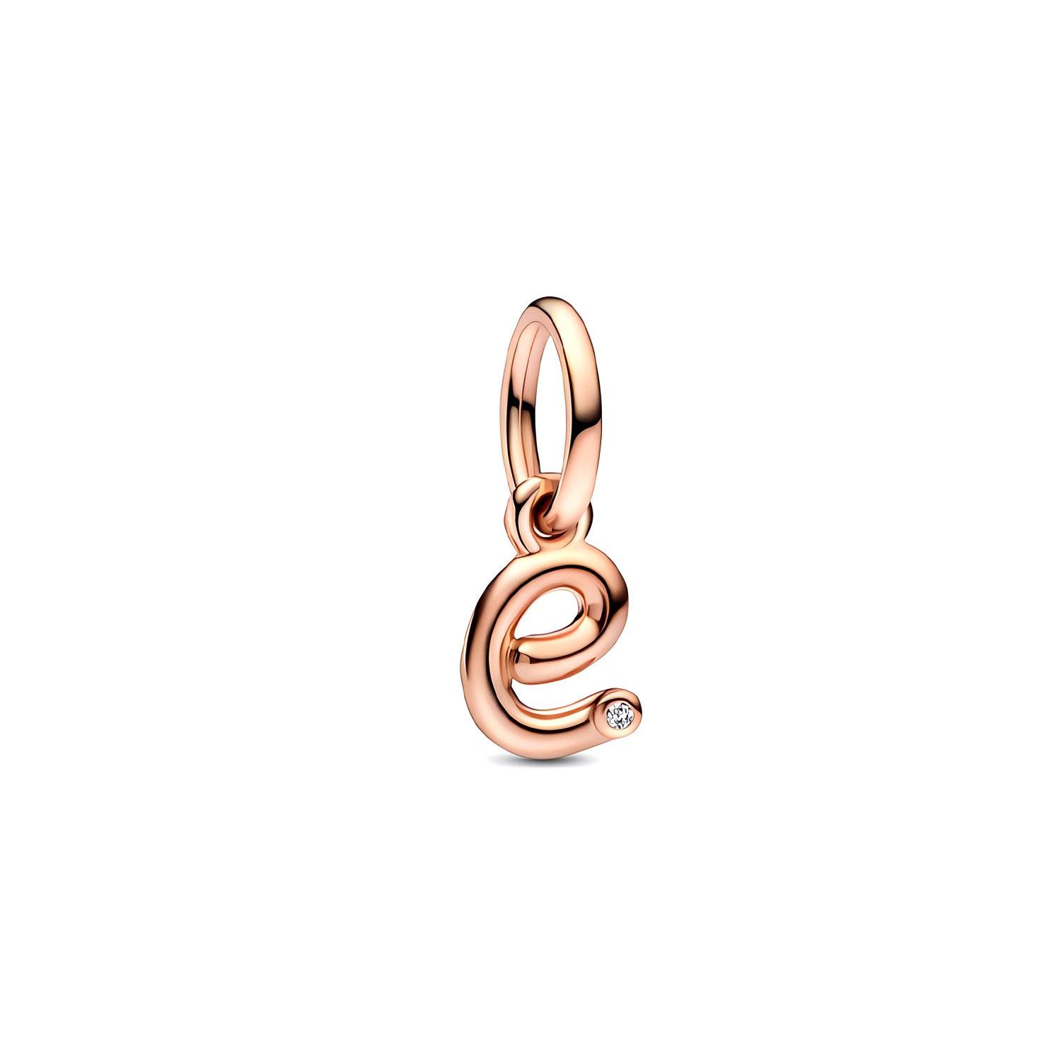 Pandora Exquisite Trendy Letter E Pendant Women pendant 782463C01 Rose Gold,F