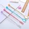 Back To School Season 12pcs 0.5mm Spoon Fork Shape Neutral Pen Creative Imitation Diamond Spoon Fork Fountain Pen Office Stationery Signature Pen