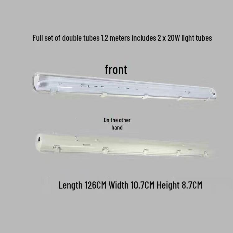 T8 Waterproof Double/Single LED Fluorescent Lamp Set, Dustproof & Explosion-Proof, Daylight Lamp Holder