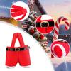 Christmas Pants Gift Bag Wine Bottle Holder Candy Bag Santa Pants Handbag Holiday Party Decoration