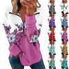 Long Sleeve Zipper Shirts For Women Printing Graphic Tees Blouses Casual Tops Pullover