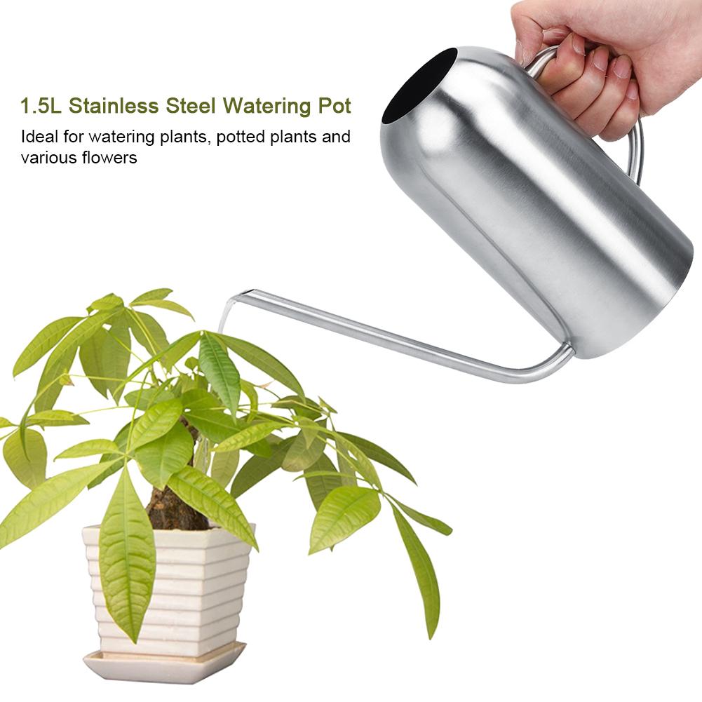 1.5L Stainless Steel Succulents Plants Long Spout Watering Pot Can Garden Flower Watering Tool