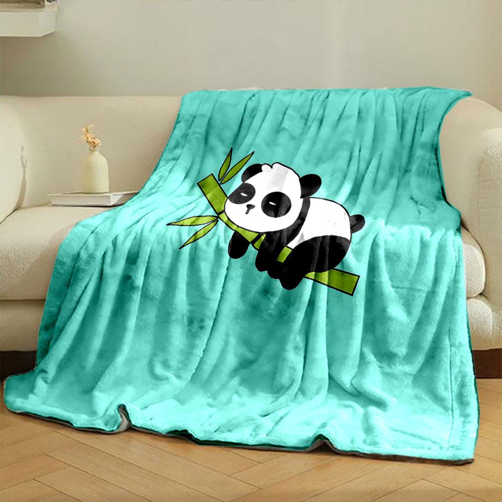 Panda on Bamboo Blanket print blanket soft and cozy perfect for the living room bed sofa or a nap,gift