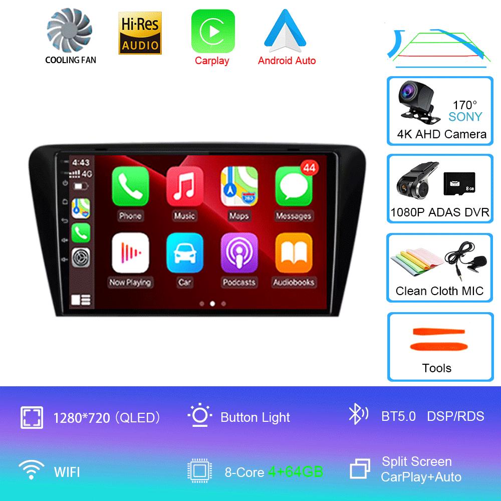 For Volkswagen SKODA Octavia 3 A7 2013-2018 Car Radio Android 14 Carplay Navigation GPS Multimedia Video Player Head Unit 2Din