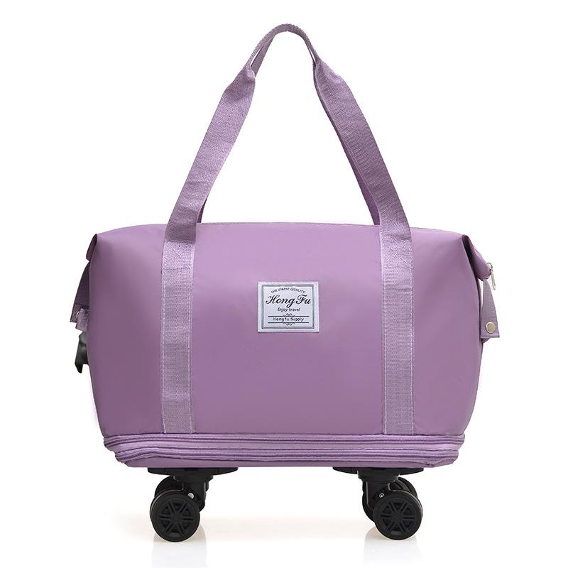 Expandable Large Capacity Travel Duffel with Universal Wheels for Men & Women - Perfect for Shopping, Storage, and Business Trips