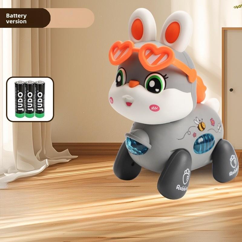 Cute and fun electric toys,crawling light and music,adorable rabbit baby toys, early education intelligence toys, baby toy gifts