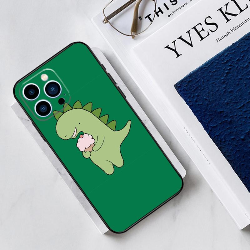 Dinosaur Pattern Case For iPhone 17 Air 14 13 12 11 15 16 Pro Max Mini 15 16 Plus 16e Funda Silicone Cover
