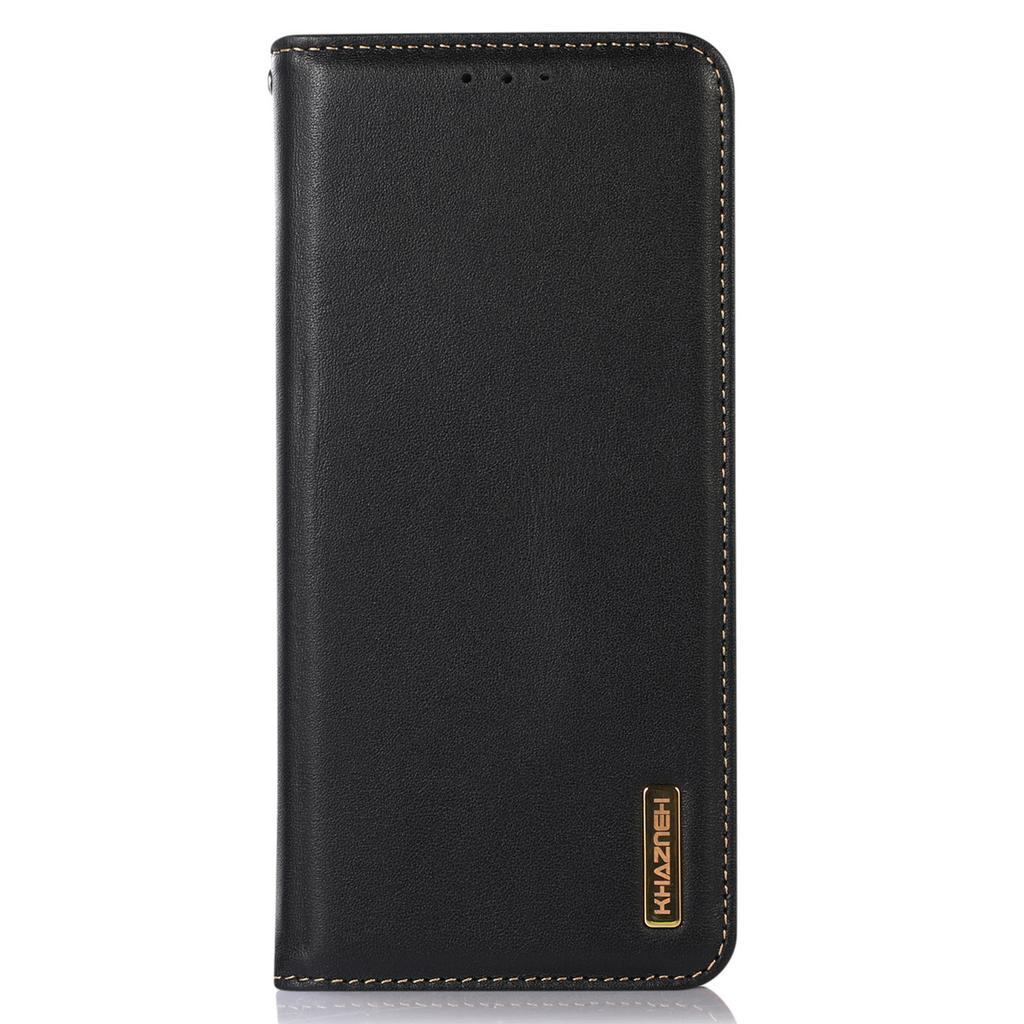 KHAZNEH Etui na iPhone 17 Portfel Skórzany Pokrowiec na Telefon Tekstura Nappa