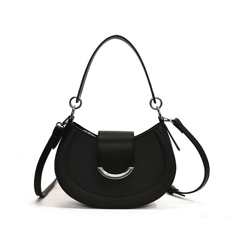 

2025 new high-end mid-ancient style simple retro saddle bag women s versatile temperament commuter shoulder messenger bag чёрный