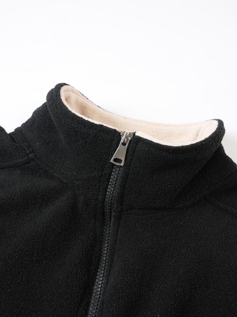 European & American Slim Fit Stand Collar Zipper Pullover for Men's Autumn & Winter Casual Wear