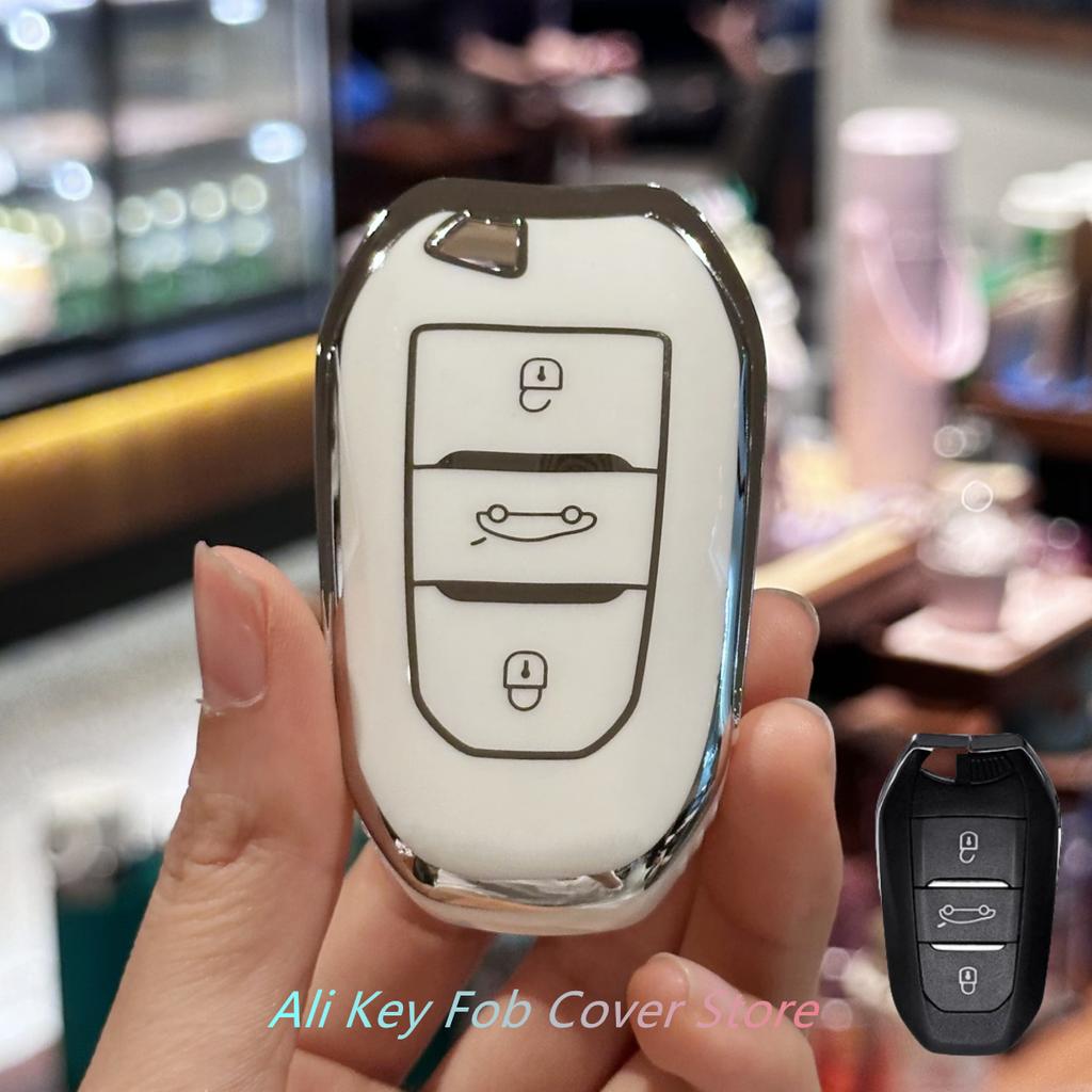 Key Fob Cover For Peugeot 2008 3008 4008 5008 308 408 508 Citroen C1 C2 C4 C6 C3-XR Picasso Grand DS3 DS5 Car Keychain
