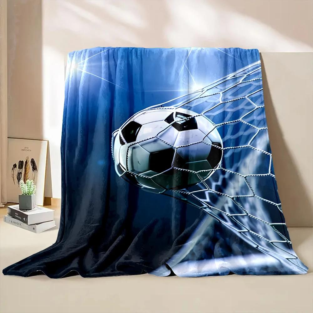 Football Theme Blanket, Soft Throw Blanket for Home Bedroom Bed Sofa Picnic Travel Office Rest Cover Blanket Kids Birthday Gift