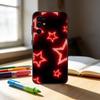 F-five-pointed star Phone Case For Samsung S25,S24,S21,S22,S23,S30,Ultra,S20,Plus,Fe,Note,10,9,5G Black Cover