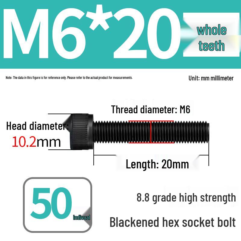 8.8 High-Strength Socket Head Cap Screw Bolt (M4-M20)
