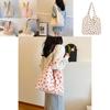 Trendy 2024 Canvas Strawberry Tote Bag Fashionable Soft Shoulder Bag For Women