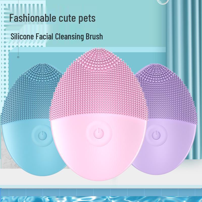 Rechargeable Silicone Sonic Facial Cleansing Brush for Men & Women