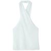 Fashion Style 2024 Summer Female Open Back Cross Design Hanging Collar Strappy Sleeveless Tank Top Tops 3034318