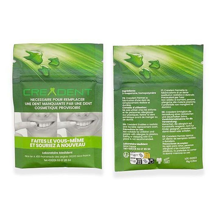 Dent de remplacement - CREADENT - Réutilisable - Matériau de synthèse - Pour adultes - Mixte
