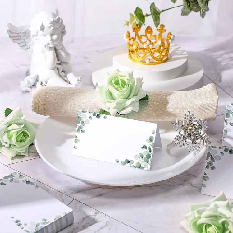 100Pcs Stylish Paper Name Cards Personalized Wedding Confirmation Place Cards Event Table Setting Card for Parties