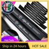 Car Stickers For Alfa Romeo Carbon Fiber Car Door Threshold Protector Stickers Waterproof For Alfa Romeo 4C 159 166 156  Giulia 