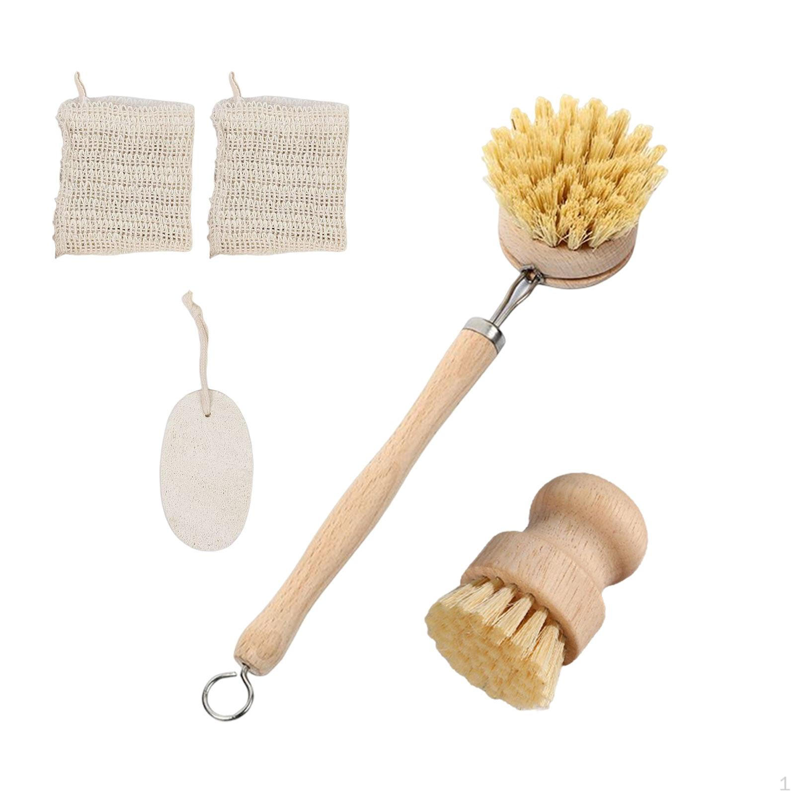 

Dish Scrub Brush Scrubber for Cleaning, Dishes Palm Pot Brush, Kitchen Sink Cleaning Gaps 5Pcs