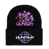 Demon Hunter Team Kids' Knitted Hat - Stylish Solid Color Wool Beanie for Autumn & Winter, Parent-Child Outdoor Warm Hat