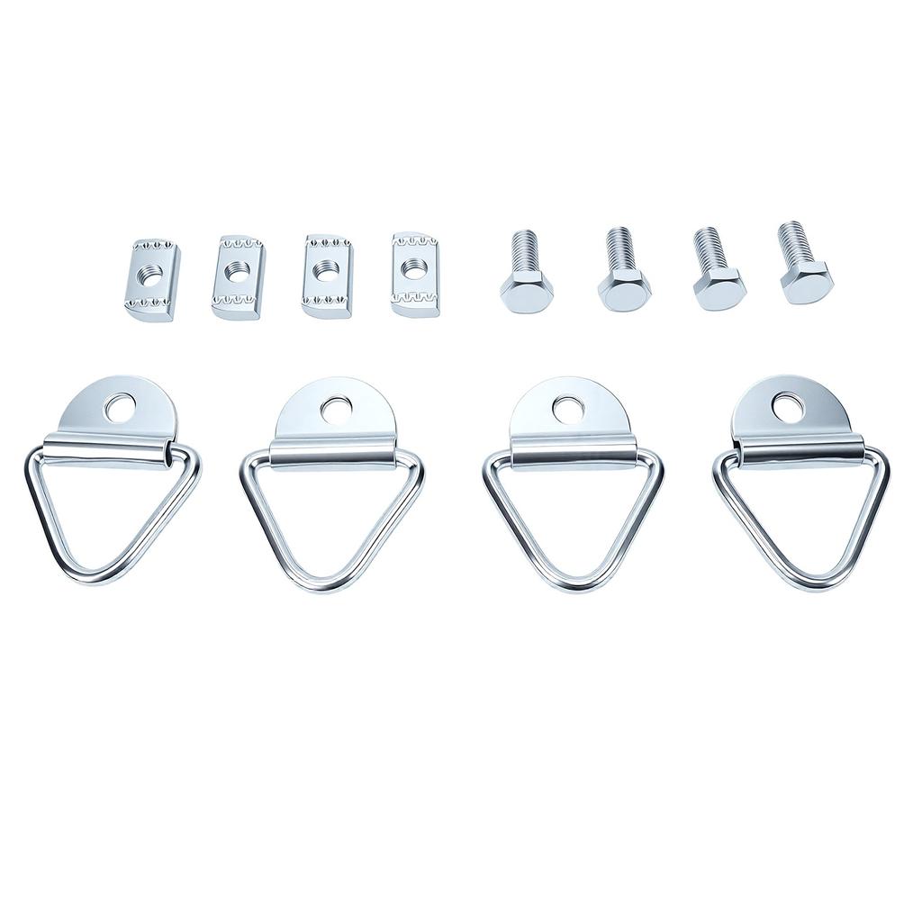 4 Sets Bed Rail Mounting Cleats Kit Truck Bed Tie Down Anchors D Rings Replacement for Frontier Titan Utili Track 2004