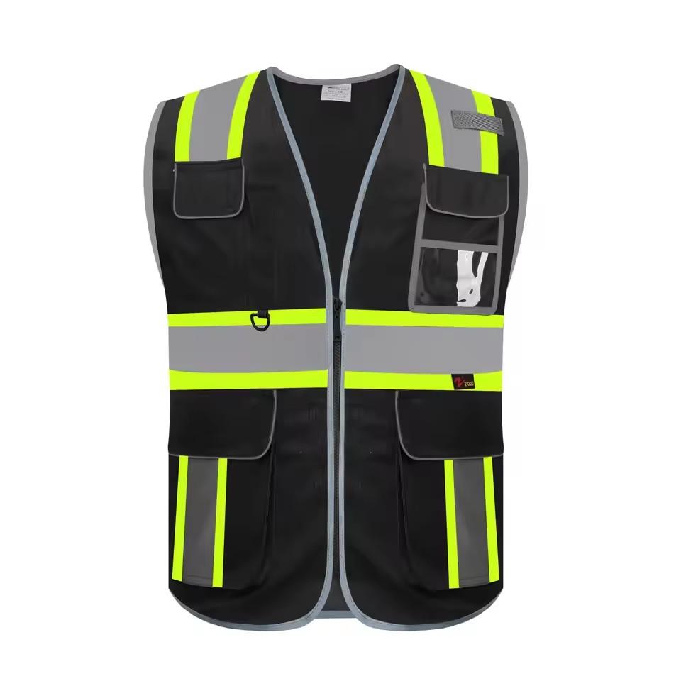 

Reflective Safety Vest High Visibility Working Vest Signal Adjustable Size Work Safety Jacket Men Construction Vest Work Uniform A