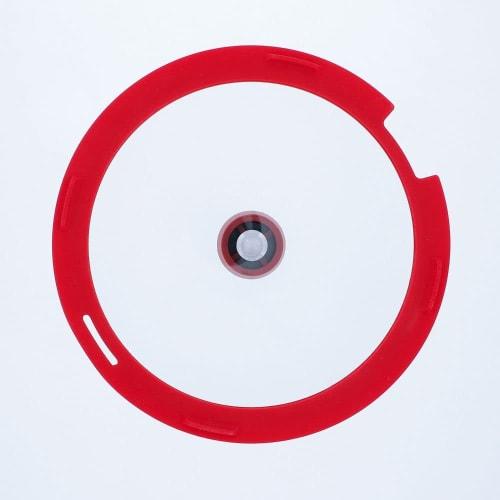 Bestco Glass Lid for Frying Pan, 26cm, Single Item, Red, Induction Compatible, NM-131, Delicious Sign Evolt