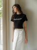 Peuswike Beluga Lace Crop T-Shirt - Black