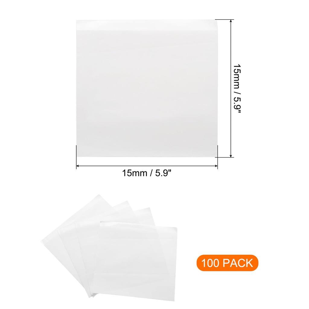 uxcell Kraft Paper Sandwich Greaseproof Paper Cookie Paper Snack Lunch Bags for Home Bakery and Shop 15 x 15 100 Pieces Bags, Bags, Bags, Bread,