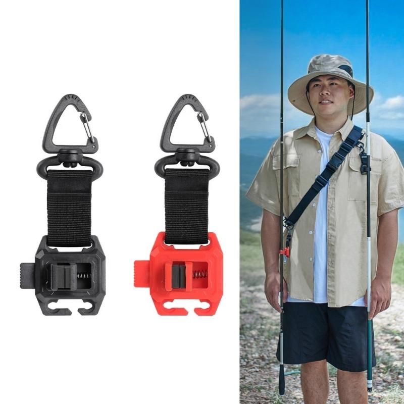 Multipurpose Outdoor Fishing Rod Clamps Adjustable Strap Webbing Spring Concealed Buckles Fishing Accessories Enduring