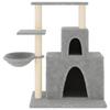VidaXL Cat Tree with Sisal Scratching Posts Light Grey 83 Cm 171766
