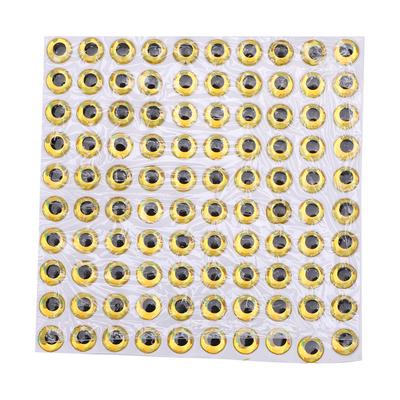 Fish Eyes Sticker Fishing Lures Eyes 3D Holographic Simulation Artificial Fishing Lure Eyes Sticker SetGold