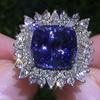 Jewelry, Popular Sparkling Purple Diamond Collection Rings, Fashion Anniversary Accessories