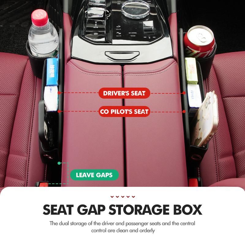 Car Seat Center Console Armrest Gap Filler Storage Box Stickers For KIA Picanto 2008 2012 2017 2018 2019 HP4