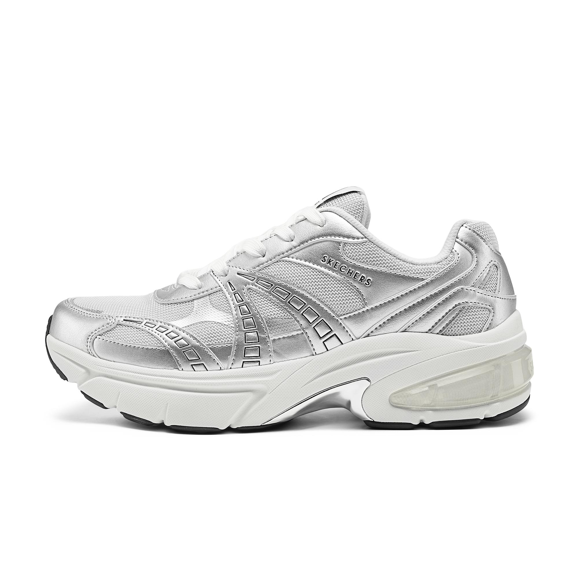 Skechers Street Lightweight Supportive Breathable Cushioning Balance Durable Low-Top Casual Running Shoes Men sneakers Silver 183216-SIL 41