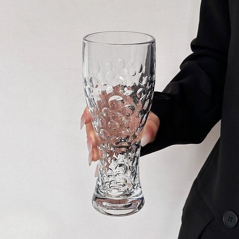 330ml and 500ml Creative Thickened Wheat Beer Glass Party Transparent Cold Drink Cup Bar Tools European-style Glass Wine Glasses