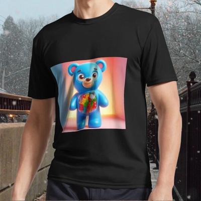 New Gummy Bear Belly Teddy Active T-Shirt Logo Men's T-shirt Funny Size S To 5XL